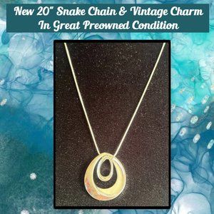 New 20" Snake Chain & Vintage Charm
